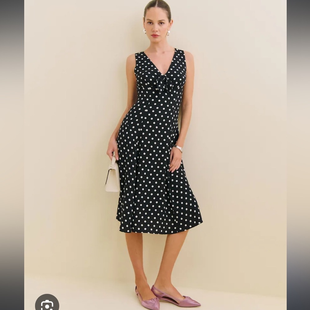 Reformation Adela Dress Black - Size 6 NWT